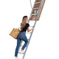LITE 10-Foot Aluminium Attic Ladder 56" W x 22.5" H, 375-Pound Load Capacity, Type IAA, AP2240MS ebuys