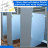 Blulu 4 Pcs Toilet Partition Panel Bracket Set 2-Ear Urinal Screen Brackets & U Shaped Brackets for 1 in. Panels with Fasteners Bathroom Stall Hardware for New installations or Repairs