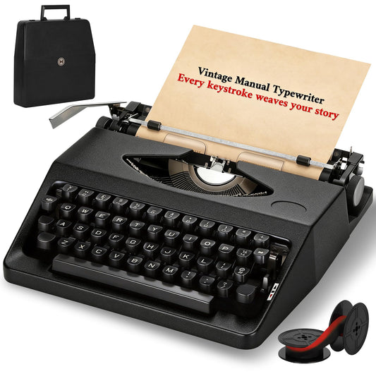 Vintage Manual Typewriter with Ribbon for Typing, Smooth Creative Writing Dmzosmd