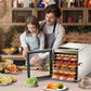 Cercker Food-Dehydrator Machine 8 Stainless Steel Trays, 500W Jerky Dehydrator for Meat, 190ºF Mushroom Dryer, 24H Timer Fruits Dryer for Herbs, Veggies, Yogurt & Dog Treats Cercker