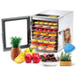 Cercker Food-Dehydrator Machine 8 Stainless Steel Trays, 500W Jerky Dehydrator for Meat, 190ºF Mushroom Dryer, 24H Timer Fruits Dryer for Herbs, Veggies, Yogurt & Dog Treats Cercker