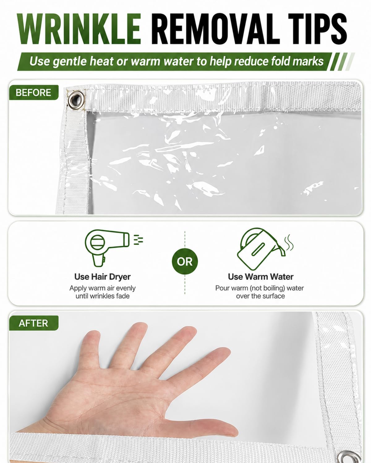 Clear Vinyl Enclosure Tarp, 12 Mil Waterproof with Grommets, 6 x 16 FT vensovo