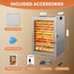 Food-Dehydrator Machine 12 Stainless Steel Trays, 10.9ft² Meat Dehydrator for Jerky, 800W Dryer for Herbs, 190ºF Temperature Control,24H Timer,Powerful Drying Capacity for Fruits,Yogurt Cercker