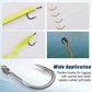 Saltwater Live Bait Fishing Hooks- 35pcs Inline Circle Hooks Catfish Bait Fish Hooks 2X Strong Stainless Steel Hooks for Big Game Fishing 1/0-12/0 SILANON