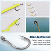 Saltwater Live Bait Fishing Hooks- 35pcs Inline Circle Hooks Catfish Bait Fish Hooks 2X Strong Stainless Steel Hooks for Big Game Fishing 1/0-12/0