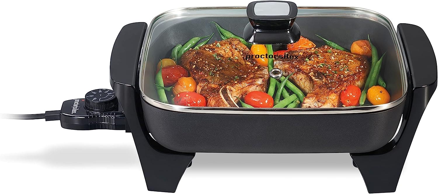 PROCTOR SILEX 38526 SKILLET WITH GLASS LID - PSXCJY38526 Pie's Variety Store