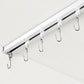 FELIDESIGN Curtain Track, Ceiling Curtain Track for Room Divider, Ceiling Mount Rail Set with Roller Hooks, White, 6ft - 9ft FELIDESIGN