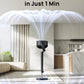 DREO Fan for Bedroom, 120° Oscillating Standing Fan, Quiet Floor Fan with DC Motor, Pedestal Fan for Room, 9 Speeds, 4 modes, 120° Manual Vertical, 37-42" Adjustable Height, 9H Timer, Dark Gray DREO
