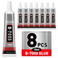 8 PCS 15ml B7000 Glue Clear with Precision Tip, Bedazzling Glue, Super Glues, Rhinestone Glue for Nail, Craft Glues, Jewelry Making, Nail Art, DIY, Makeup, Shoes Navona
