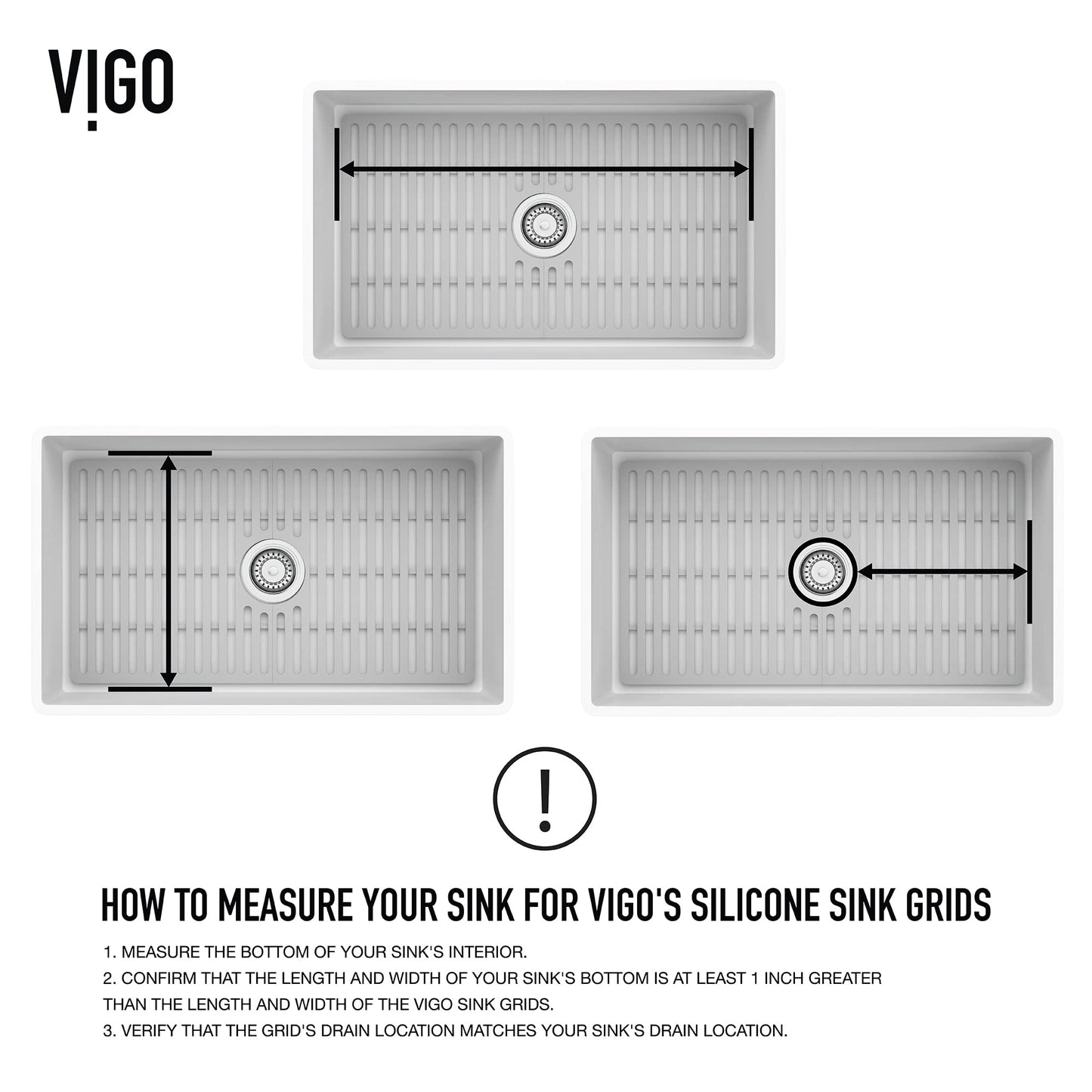 VIGO 24 in. x 15 in. Silicone Kitchen Sink Protective Bottom Grid for Single Bowl 27-in Sink in Gray - VGSG2718 VIGO