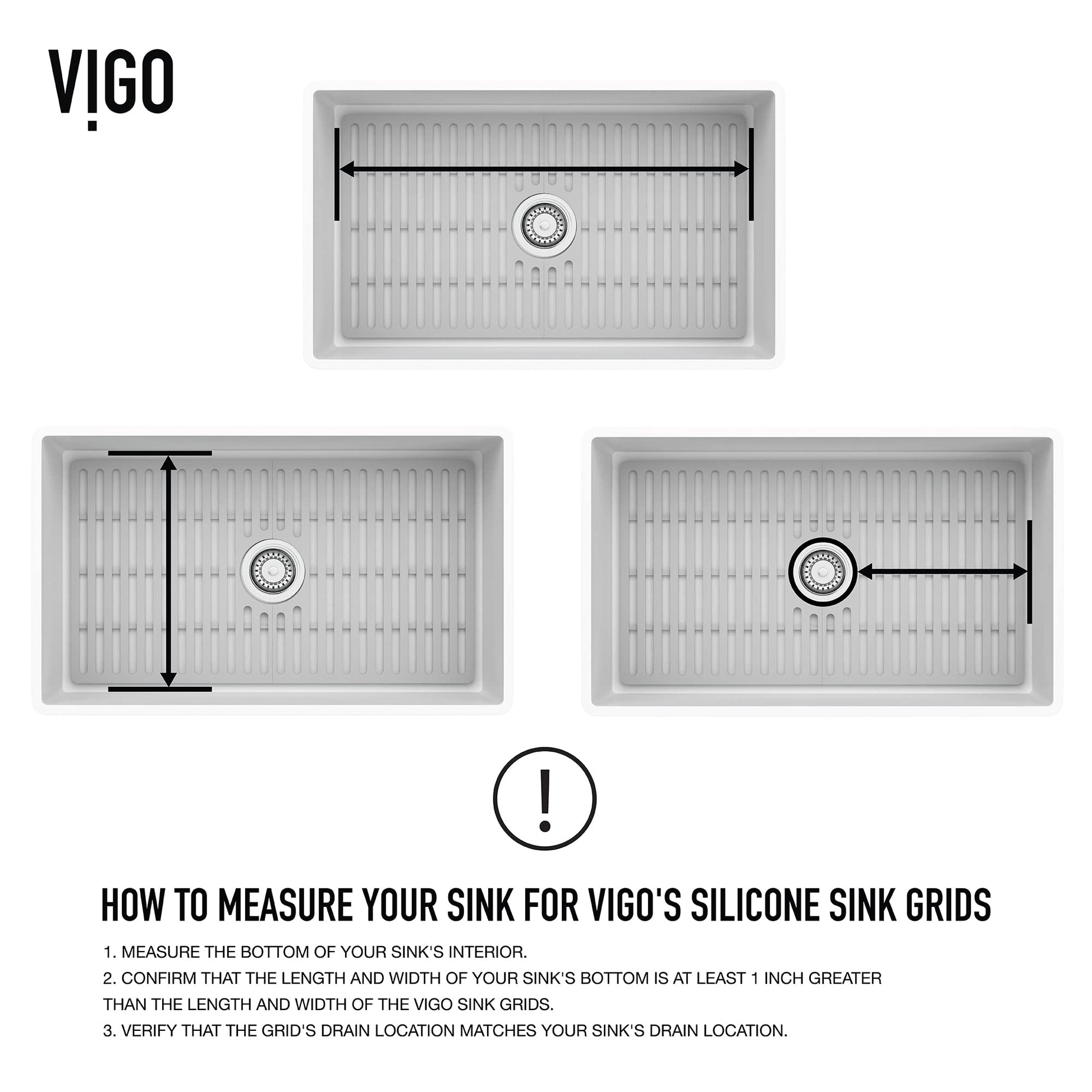 VIGO 24 in. x 15 in. Silicone Kitchen Sink Protective Bottom Grid for Single Bowl 27-in Sink in Gray - VGSG2718 VIGO