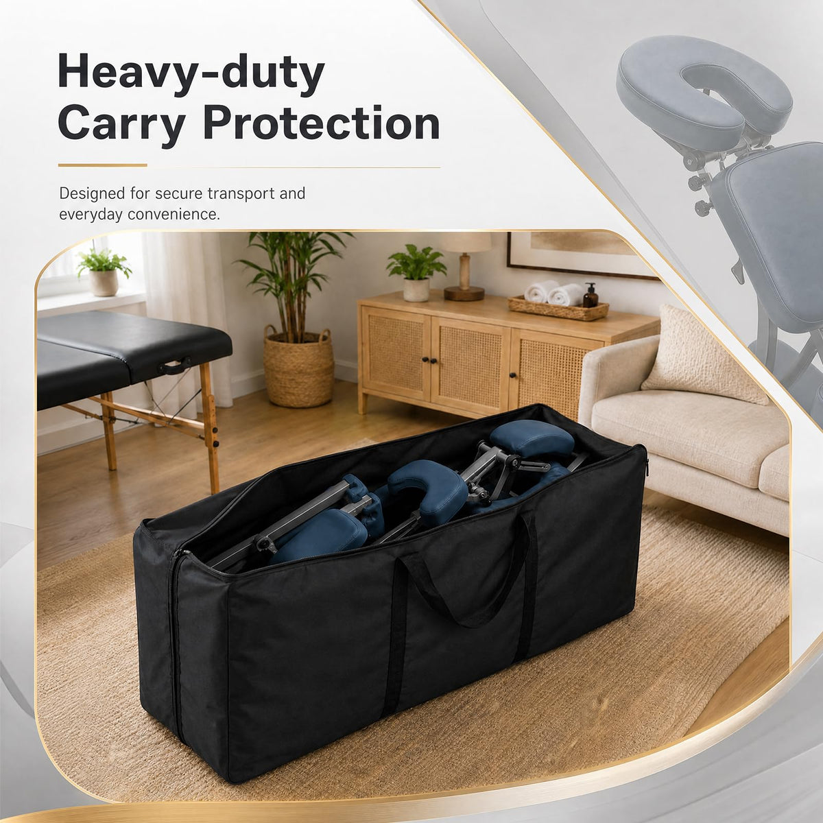 Hsei Portable Massage Chair Carrying Case Large Folding Chair Bag 43x20x7in Hsei