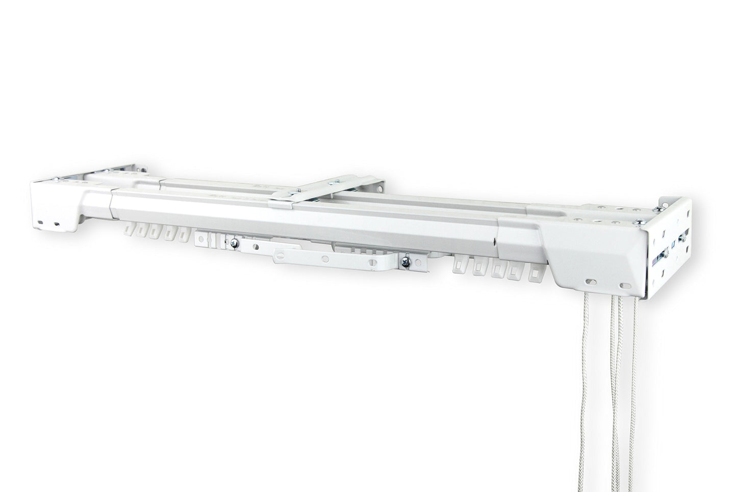 Heavy Duty Double Traverse Rod Center Open 120-240 inch White Rod Desyne
