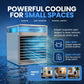 Arctic Air Pure Chill 2.0 Evaporative Air Cooler by Ontel - Powerful, Quiet, Lightweight and Portable Space Cooler with Hydro-Chill Technology For Bedroom, Office, Living Room & More,Blue Arctic Air