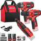 POPULO 12V Max Lithium-ion Cordless Combo Kit (3-Tool), Power Drill Driver, 1/4 in. Impact Driver, Power Rotary Tool Combo Kit with 2.0Ah Batteries (2-Pack), Charger and Tool Bag- PLCK-1202 Argos Distributors