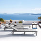 Nestl Patio Chairs - Waterproof Outdoor Chaise Lounge Chair, Set of 4 Adjustable Lawn Chairs, Lightweight Grey Chaise Lounge Outdoor ebuys