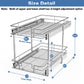 LOVMOR 2 Tier Individual Pull Out Cabinet Organizer 11"W x 21"D, Slide Out Kitchen Cabinet Storage Sliding Shelves LOVMOR