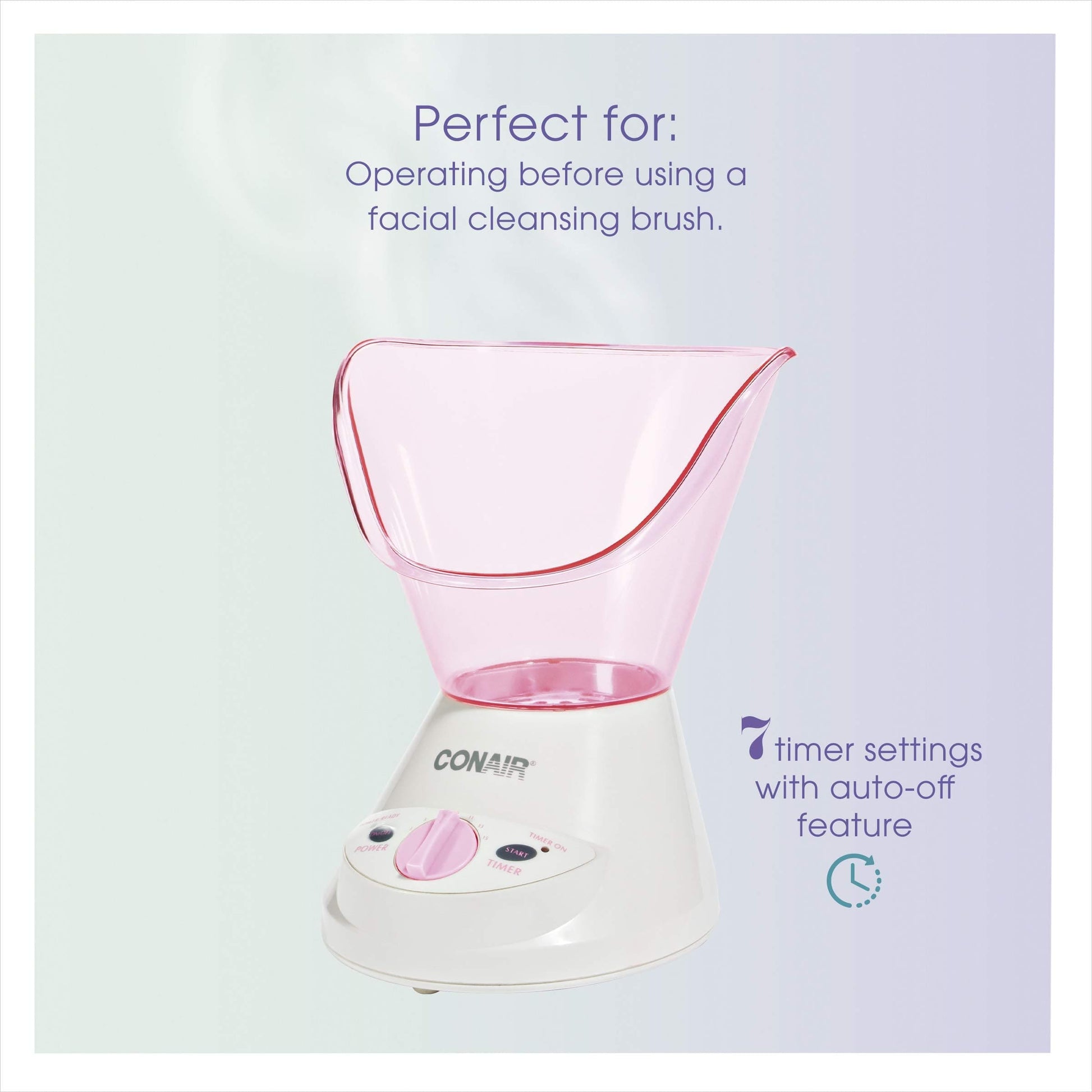True Glow by Conair Gentle Mist Moisturizing Facial Steamer with Cleansing Brush Conair