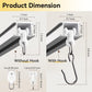 FELIDESIGN Curtain Track, Ceiling Curtain Track for Room Divider, Ceiling Mount Rail Set with Roller Hooks, White, 6ft - 9ft FELIDESIGN