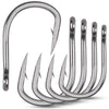 Saltwater Live Bait Fishing Hooks- 35pcs Inline Circle Hooks Catfish Bait Fish Hooks 2X Strong Stainless Steel Hooks for Big Game Fishing 1/0-12/0