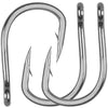 20pcs Live Bait Fishing Hooks, Stainless Steel Saltwater Bait Fish Hook Strong Sharp Circle Hook (Size 9/0)