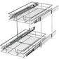 LOVMOR 2 Tier Individual Pull Out Cabinet Organizer 11"W x 21"D, Slide Out Kitchen Cabinet Storage Sliding Shelves LOVMOR
