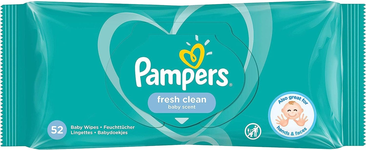 Pampers Fresh Clean Baby Wipes (52 Wipes) - 8001841041360 Pie's Variety Store