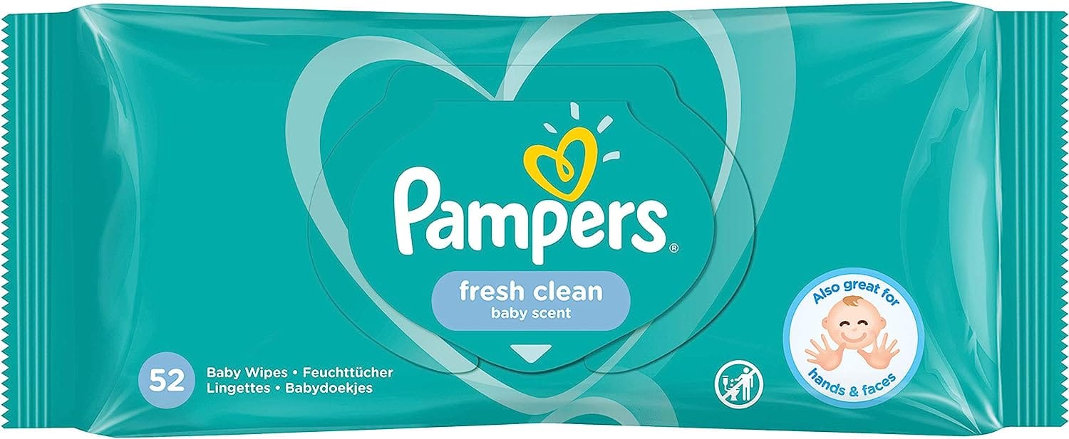 Pampers Fresh Clean Baby Wipes (52 Wipes) - 8001841041360 Pie's Variety Store
