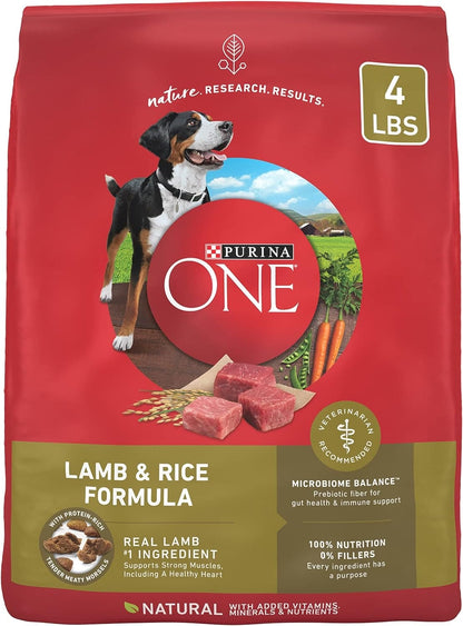 PURINA ONE ADULT DRY DOG FOOD LAMB AND RICE 4LB - POALNR Pie's Variety Store