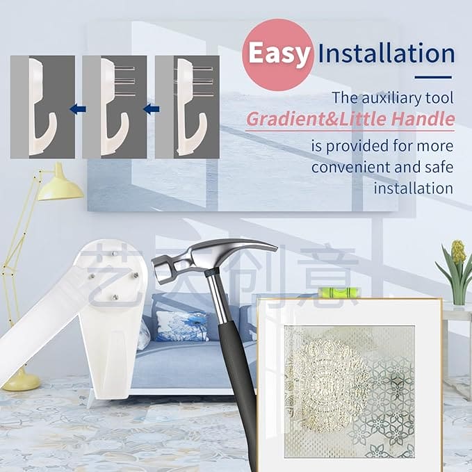 Multipurpose Nail- In- hooks Assocated Size 14 Pieces in pack, Ideal for hanging Pictures and Decorations - HY0052 ebuystt