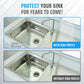 2 Pack Sink Protectors for Kitchen Sink, 13.4"x11.4" Non-Slip Silicone Sink Mats Protect Your Stainless Steel Bottom of Kitchen Sink or Drying Rack, Eco-Friendly & Stain-Free Kitchen Sink Mat - White Sink Protex