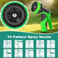 100 FT Expandable Garden Hose -with 10 Patterns Nozzle, No Kink Lightweight Flexible Hose with 3/4" Solid Fittings and 4-Layer Latex Core - 100 ft Retractable Stretch Car Washing Pipe Artistan