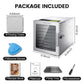 Cercker Food-Dehydrator Machine 8 Stainless Steel Trays, 500W Jerky Dehydrator for Meat, 190ºF Mushroom Dryer, 24H Timer Fruits Dryer for Herbs, Veggies, Yogurt & Dog Treats Cercker