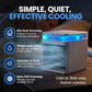 Arctic Air Pure Chill 2.0 Evaporative Air Cooler by Ontel - Powerful, Quiet, Lightweight and Portable Space Cooler with Hydro-Chill Technology For Bedroom, Office, Living Room & More,Blue Arctic Air