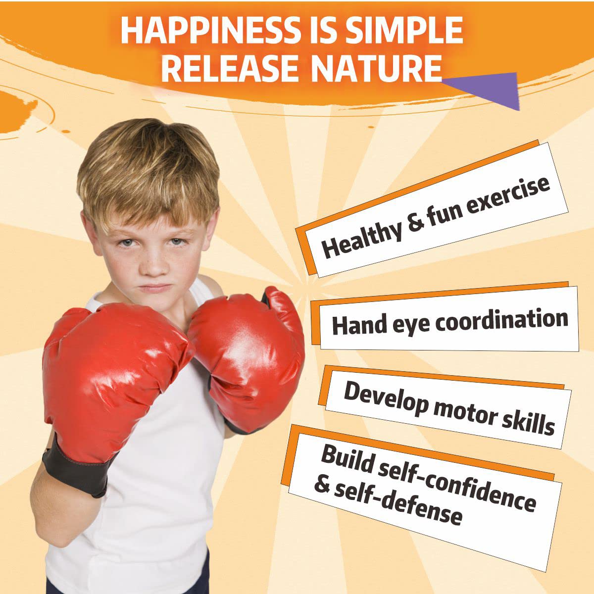 Punching Bag for Kids, 3-12 Adjustable Boxing Equipment with Boxing Gloves, Boxing Set as Boys & Girls Toys Gifts EBUYSTT