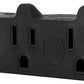 Powerlink 3 Outlet Adapter, 3-Prong Power Splitter,15A, 12V,1875W, 60Hz, Black, 1 Pack -JNCLJC40000011 MEGA