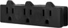 Powerlink 3 Outlet Adapter, 3-Prong Power Splitter,15A, 12V,1875W, 60Hz, Black, 1 Pack -JNCLJC40000011