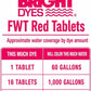 Fluorescent FWT Red Tracer Dye Tablets - 200 Count ebuystt