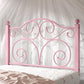 VECELO Twin Size Bed Frame with Headboard and Footboard, Heavy Duty Metal Slat Support, Platform Mattress Foundation, No Box Spring Needed, Easy Assembly, Pink VECELO