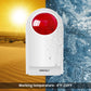 Remote Emergency Strobe Siren Alarm Kit Waterproof Outdoor Loud Panic SOS Warning System for Business Home Shop Hotel School 300ft 1 Red Flashing Siren+ 2 Call Buttons ebuystt