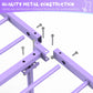 Twin Bed Frames - Twin Size Beds Princess Metal Platform Bed Frame Mattress Foundation Support for Kids Girls with Headboard, Footboard, Bedside Storage Caddy, Purple GIME