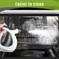 Pressurized Handheld Multi-Surface Natural Steam Cleaner with 12 pcs Accessories, Multi-Purpose Steamer for Home Use, Steamer for Cleaning Floor, Upholstery, Grout and Car (Grey) Phueut