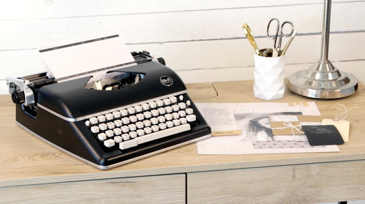 We R Memory Keepers Decorative Retro Typewriter Black, Old Fashioned, Vintage Font, for Crafting Room, for Decorating, Gifts, and More We R Memory Keepers