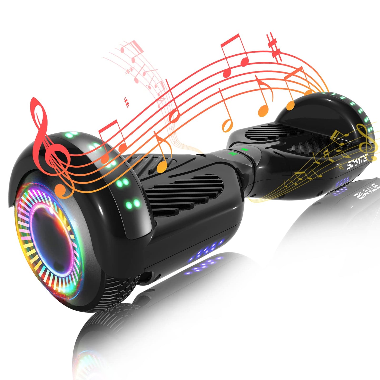 SIMATE Hoverboard, Bluetooth All Terrain Hover Boards with LED Lights and APP Control, Gifts for Kids Adults Girls Boys, for All Ages SIMATE