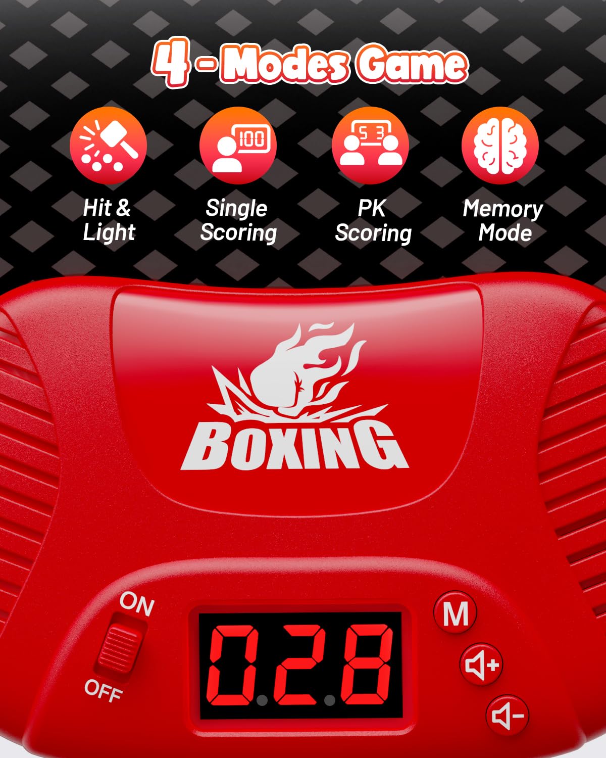 HopeRock Punching Bag for Kids, Boxing Set with Scoring, Light, Music, 4 Game Modes, Inflatable Boxing Bag with Gloves, Birthday Gifts Toys for 4-8-12 Years Old Boys (Patent Pending) HopeRock