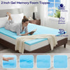 OLANLY Dual-Layer 4 Inch King Size Memory Foam Mattress Topper for Back Pain, 2 Inch Cooling Pillow Top Mattress Pad Cover and 2 Inch Gel Memory Foam Topper, Deep Elastic Pocket, Grey