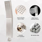 NearMoon Hand Held Shower Head, Luxury High Pressure Shower Kit with Wall Connector and Hose Set, for Bathroom Showering System Contemporary Square Style (Brushed Nickel) NearMoon