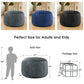 Bean Bag Chairs for Adults - 3' Memory Foam Furniture BeanBag Chair - Kids/Teens Sofa with Soft Micro Fiber Cover - Round Fluffy Couch for Living Room Bedroom College Dorm - 3 ft, Grey ebuys
