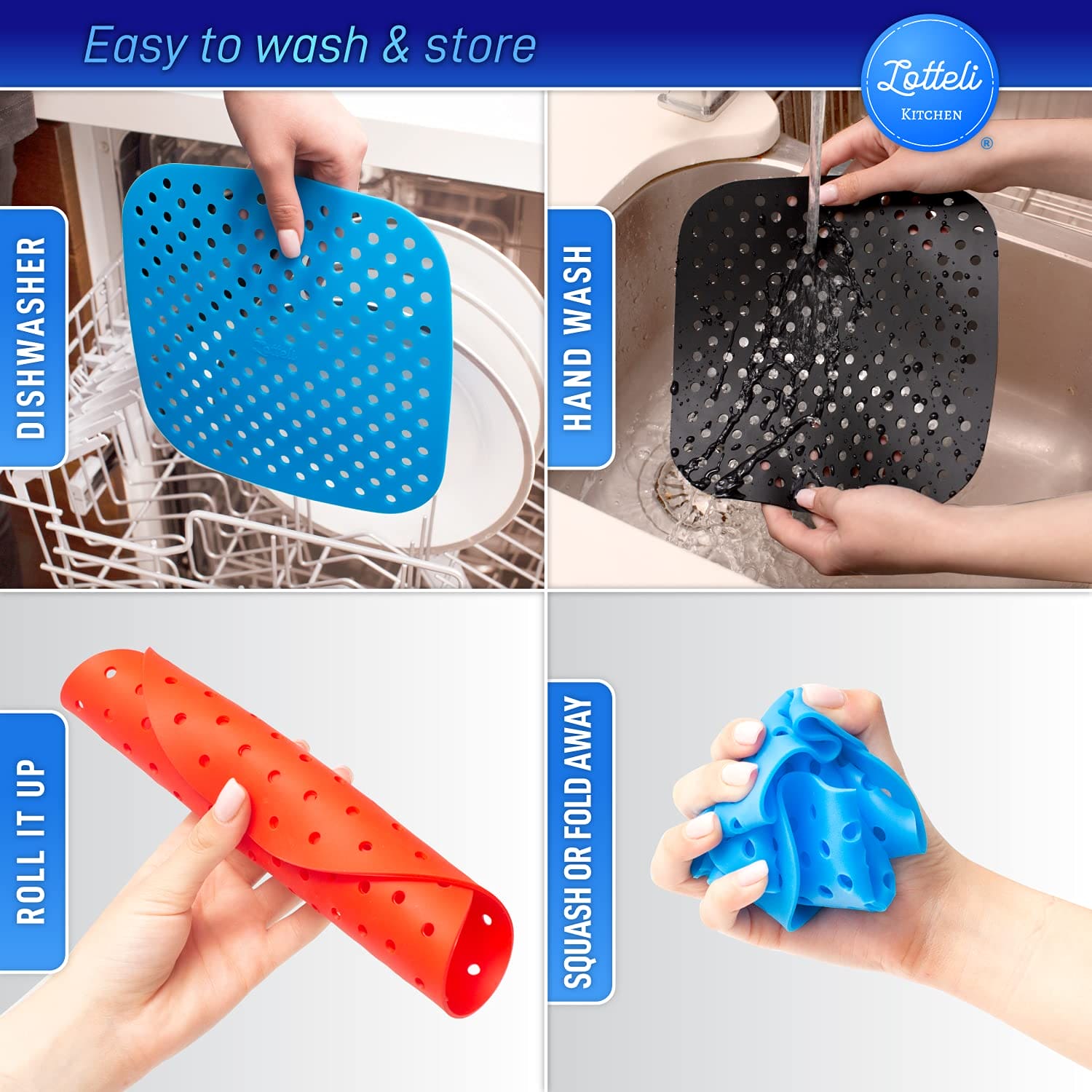 Reusable Silicone Air Fryer Liners with Air Fryer Magnetic Cheat Sheet, Easy Clean Air Fryer Accessories, Non Stick, AirFryer Accessory Parchment Paper Replacement (Square 8.5") ebuys