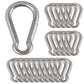 20Pcs 4” Safety Spring Snap Hook, M10 3/8" Carabiner Quick Link Snap Hooks for Camping Hiking, 770LBS Holding Capacity Heavy Duty Steel Carabiner Clip Buckle for Swing Hammock Gym Outdoor Yision